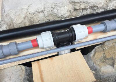 Water main repairs relocate kitchen services Quarry Gardens Leatherhead