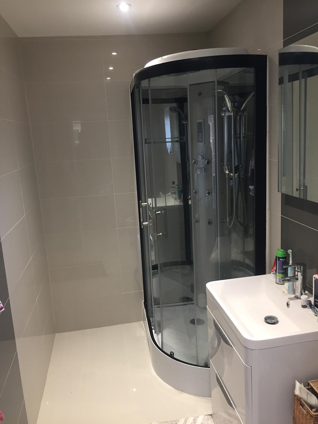 Dorking-dismantle-existing-shower-steam-cabinet